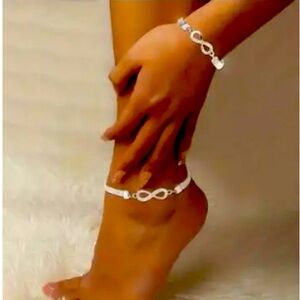 New - Gorgeous Silver Infinity - Matching Bracelet & Anklet